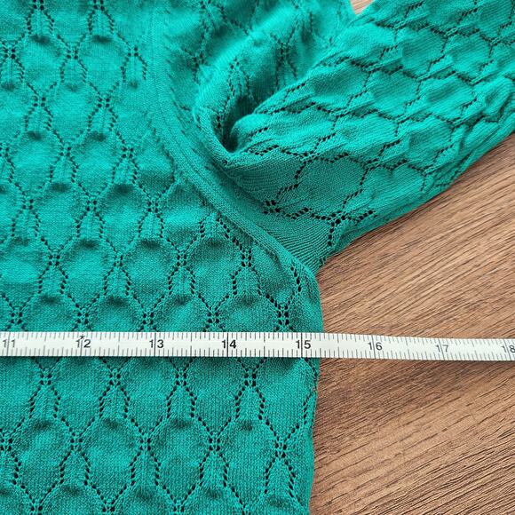 SANDRO Light Pullover Sweater 2/S Green Designer - Picture 7 of 11